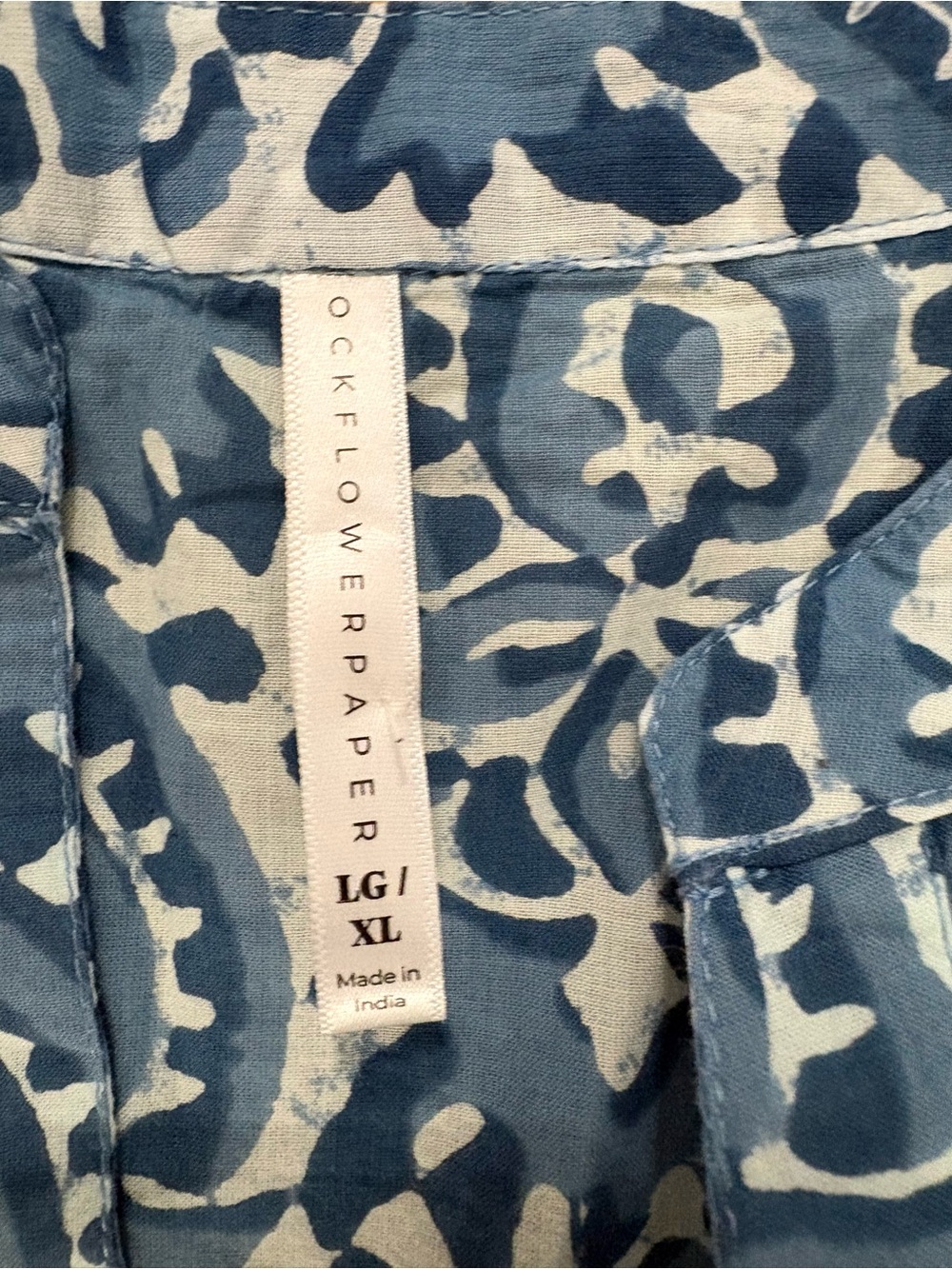 Rockflowerpaper Sara Indigo Drop Waist Maxi Dress LG/XL Coastal Boho Resortwear - Picture 5 of 11